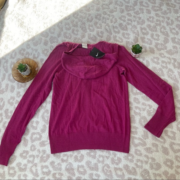 NIKE Full-Zip Wool Blend Tennis Jacket in Bright Fuschia - Picture 6 of 9